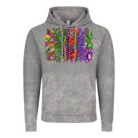 Cloud Rock Mardi gras brush strokes king cake and craw fish Vintage Hoodie - RanaPortraitStore