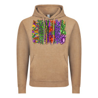 Vintage Coffee Mardi gras brush strokes king cake and craw fish Vintage Hoodie - RanaPortraitStore