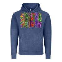 Vintage Denim Mardi gras brush strokes king cake and craw fish Vintage Hoodie - RanaPortraitStore
