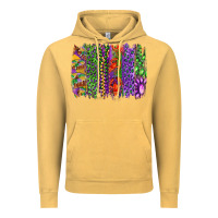 Vintage Mustard Mardi gras brush strokes king cake and craw fish Vintage Hoodie - RanaPortraitStore