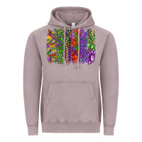 Vintage Zinc Mardi gras brush strokes king cake and craw fish Vintage Hoodie - RanaPortraitStore