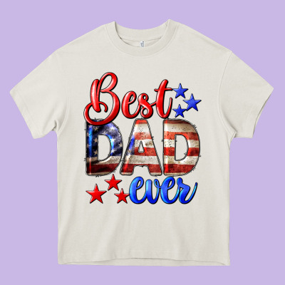 Best Dad Ever Heavy Core Tee Designed By Lillyallendesigns