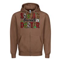 Chestnut santa's favorite doctor Zipper Hoodie - Jasminsmagicworld