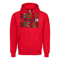 Red santa's favorite doctor Zipper Hoodie - Jasminsmagicworld