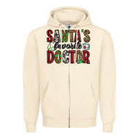 Sandshell santa's favorite doctor Zipper Hoodie - Jasminsmagicworld