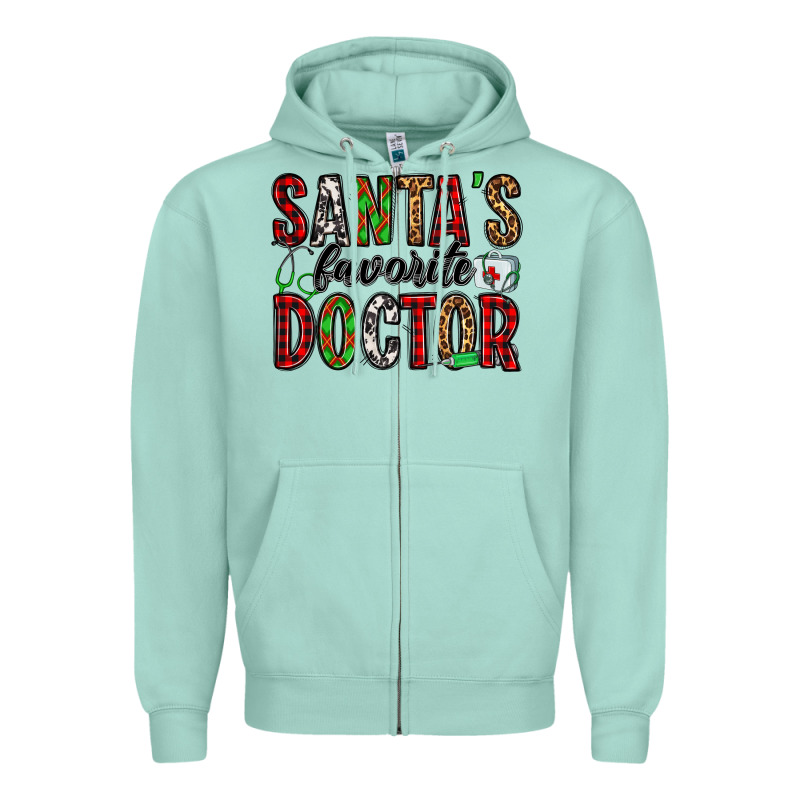 Santa's Favorite Doctor Zipper Hoodie by Jasminsmagicworld | Teevron