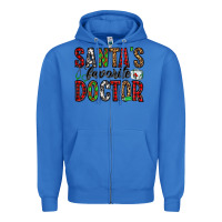 True Royal santa's favorite doctor Zipper Hoodie - Jasminsmagicworld