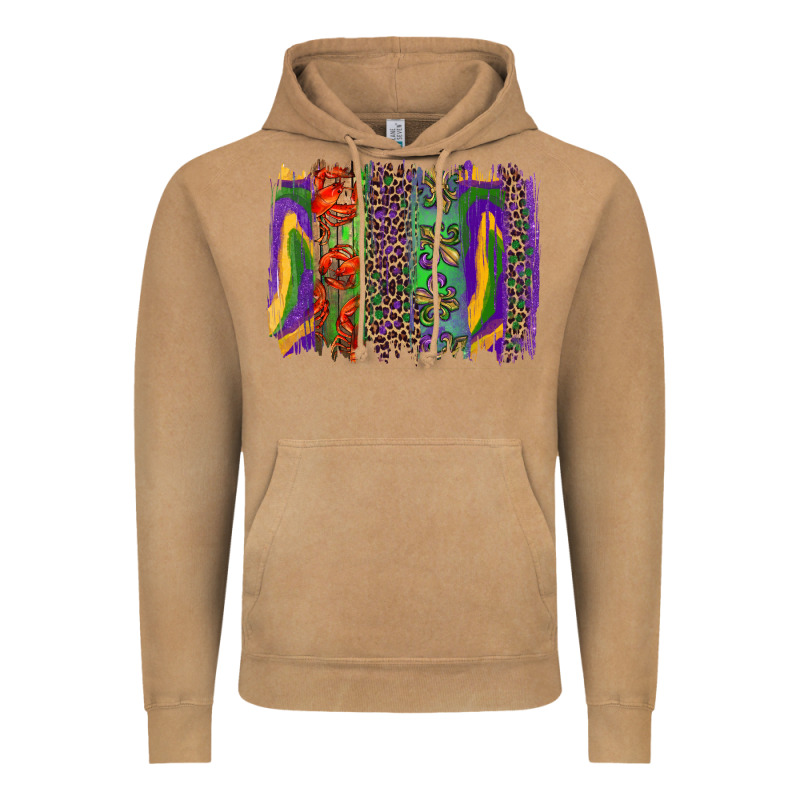 Mardi Gras Brushstrokes Vintage Hoodie by RanaPortraitStore | Teevron