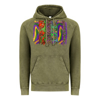 Vintage Olive Mardi Gras Brushstrokes Vintage Hoodie - RanaPortraitStore