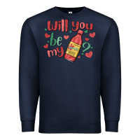 Navy will you be my Premium Sweatshirt - MaliasSmallBusiness
