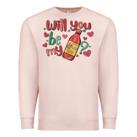 Pale Pink will you be my Premium Sweatshirt - MaliasSmallBusiness