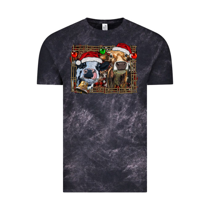 Christmas Heifers With Leopard And Cowhide Background Vintage Tee by RanaPortraitStore | Teevron