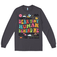 Smoke customized teacher dear tiny human behind me back Long Sleeve Tee - JahusDesignShop