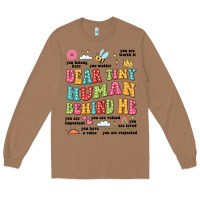 Toasted Coconut customized teacher dear tiny human behind me back Long Sleeve Tee - JahusDesignShop