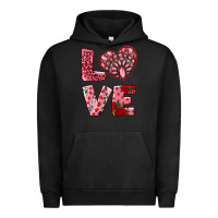 Pigment Black love  with pink gemstone Urban Hoodie - RanaPortraitStore