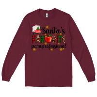 Burgundy santa's favorite  paraprofesyonal Long Sleeve Tee - AdoDesignShop