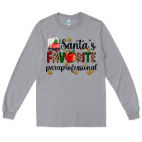Heather Grey santa's favorite  paraprofesyonal Long Sleeve Tee - AdoDesignShop