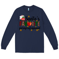 Navy santa's favorite  paraprofesyonal Long Sleeve Tee - AdoDesignShop