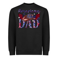 Black American dad with cowboy Heavyweight Sweatshirt - texasbilliewilder