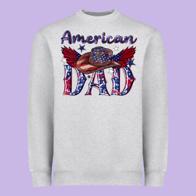 Heavyweight Sweatshirt American dad with cowboy