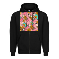 Black western pencil seamless pattern Zipper Hoodie - BundleAndBundleShop
