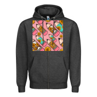 Charcoal Heather western pencil seamless pattern Zipper Hoodie - BundleAndBundleShop