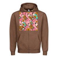 Chestnut western pencil seamless pattern Zipper Hoodie - BundleAndBundleShop