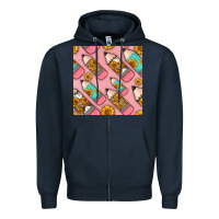 Navy western pencil seamless pattern Zipper Hoodie - BundleAndBundleShop