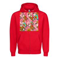 Red western pencil seamless pattern Zipper Hoodie - BundleAndBundleShop