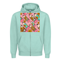 Seafoam western pencil seamless pattern Zipper Hoodie - BundleAndBundleShop