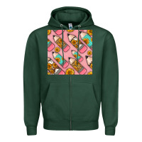 Sports Green western pencil seamless pattern Zipper Hoodie - BundleAndBundleShop