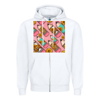 White western pencil seamless pattern Zipper Hoodie - BundleAndBundleShop