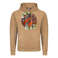Basketball With Patterns And Daisies Vintage Hoodie | Teevron