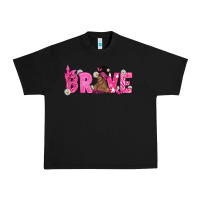 Black Breast Cancer Brave with Afro Woman Urban Heavy Tee - texasbilliewilder