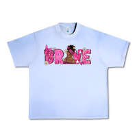 Grape Ice Breast Cancer Brave with Afro Woman Urban Heavy Tee - texasbilliewilder
