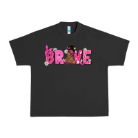 Pigment Black Breast Cancer Brave with Afro Woman Urban Heavy Tee - texasbilliewilder