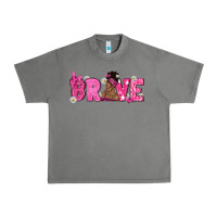 Tornado Breast Cancer Brave with Afro Woman Urban Heavy Tee - texasbilliewilder