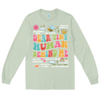 Matcha customized teacher dear tiny human behind me back Long Sleeve Tee - JahusDesignShop