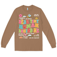 Toasted Coconut customized teacher dear tiny human behind me back Long Sleeve Tee - JahusDesignShop