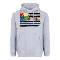 Heather Grey autism usa flag Heavyweight Hoodie - MaliasSmallBusiness