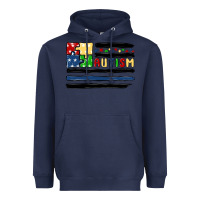 Navy autism usa flag Heavyweight Hoodie - MaliasSmallBusiness