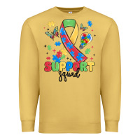 Antique Gold support squad autism Premium Sweatshirt - MaliasSmallBusiness