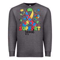 Charcoal Heather support squad autism Premium Sweatshirt - MaliasSmallBusiness