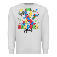 Dove Grey support squad autism Premium Sweatshirt - MaliasSmallBusiness