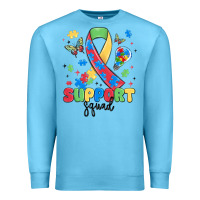 Ocean Blue support squad autism Premium Sweatshirt - MaliasSmallBusiness