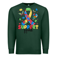 Sports Green support squad autism Premium Sweatshirt - MaliasSmallBusiness