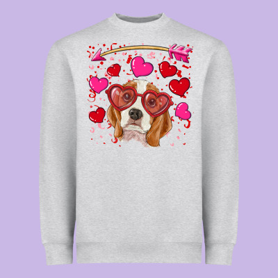 Heavyweight Sweatshirt valentine's day  beagle