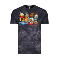 Cloud Black cartoon characters coffee cups Vintage Tee - Zillion Design Studio