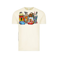 Vintage Arctic cartoon characters coffee cups Vintage Tee - Zillion Design Studio