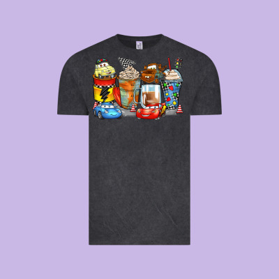 Cartoon Characters Coffee Cups Vintage Tee Designed By Zillion Design Studio